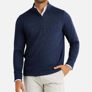 Rhone Men's Size Small Commuter 1/4 Zip Pullover Sweater Navy
